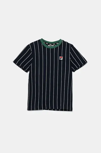 Dětské bavlněné tričko Fila LEBA tmavomodrá barva, FAK0398