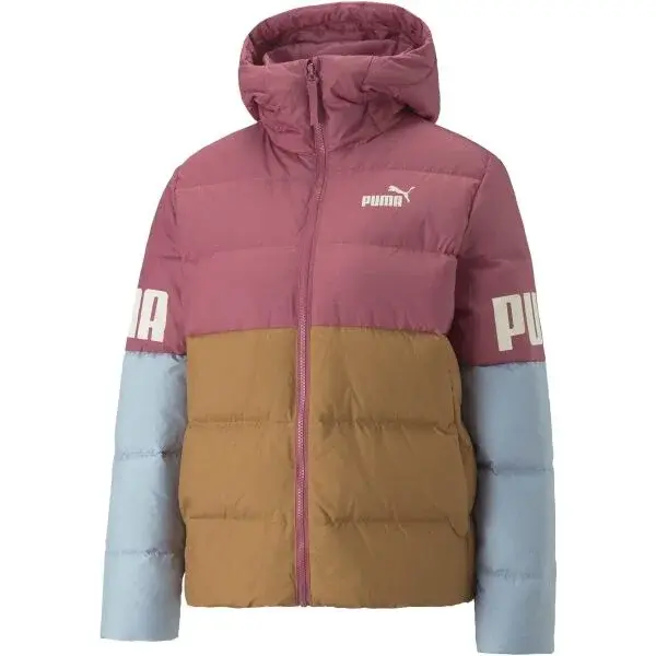 Puma PUMA POWER HOODED DOWN Dámska bunda, hnedá, veľkosť