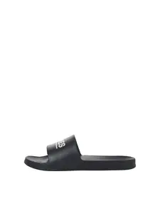 JACK & JONES Šľapky 'JFWOLLIE'  čierna / biela