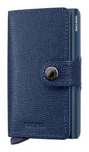 Kožená mini peněženka Secrid Miniwallet Crisple Navy