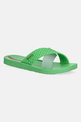 Pantofle Ipanema SENSE SLIDE dámské, zelená barva, 27214-BC270