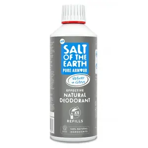 SALT OF THE EARTH Přírodní minerální deodorant Pure Amour Vetiver & Citrus pro muže náhradní náplň 500 ml