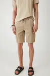 Džínové šortky Medicine pánské, béžová barva