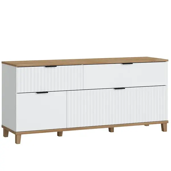 TV stolík Plissee PLIF01 biela alpin