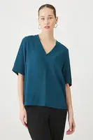 Halenka Medicine dámská, tyrkysová barva, hladká