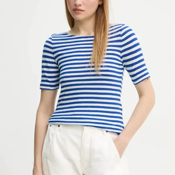 Bavlněné tričko Marc O'Polo modrá barva, 502219651333