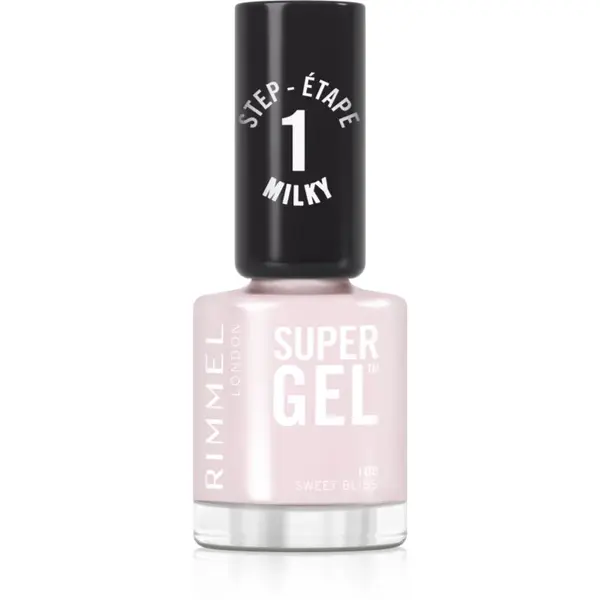 Rimmel Super Gel gelový lak na nehty bez užití UV/LED lampy odstín 108 Sweet Bliss 12 ml