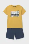 Dětská bavlněná souprava Mayoral žlutá barva, 6683