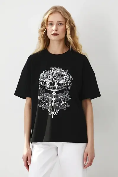 Bavlněné tričko Medicine dámské, černá barva