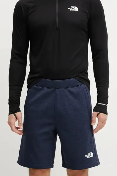 Kraťasy The North Face Reaxion pánské, tmavomodrá barva, melanžové, NF0A8BET8Q01