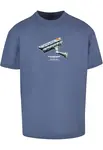 CCTV oversize tričko vintageblue