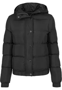Dámská bunda Puffer s kapucí černá