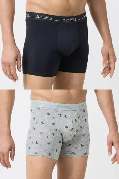 Pánské boxerky ADRIAN z elastické bavlny, 2 ks XL V dárkovém boxu 2 ks