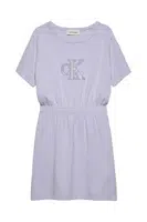 Dívčí šaty Calvin Klein Jeans fialová barva, mini, IG0IG02905