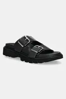 Kožené pantofle Tommy Jeans DOUBLE STRAP SANDAL