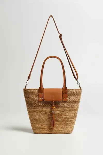Marisse Beige Basket Bag