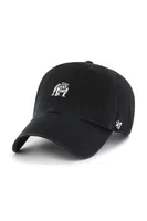 Bavlněná baseballová čepice 47 brand Dog Base Runner Icon černá barva, hladká, XX-BSRIC1411GWS-BKP