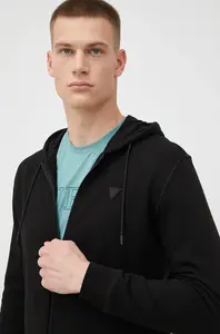 Guess mikina s kapucňou pánska s bavlnou ALDWIN