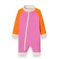 KiETLA ICONIK plavkový overal s UV ochranou - Pink Red - 12-18 mesiacov