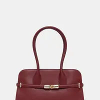 Kožená kabelka Furla vínová barva, WB01505.BX3104.CGQ00