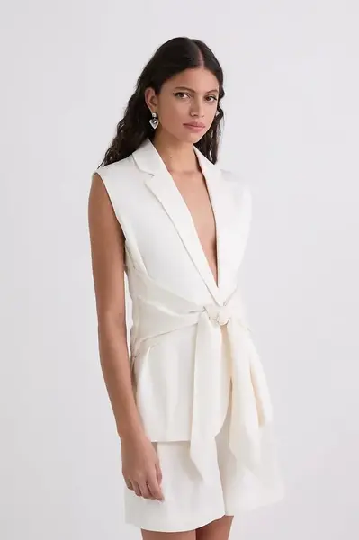 Vesta Karl Lagerfeld béžová barva, jednořadá, A3W14043