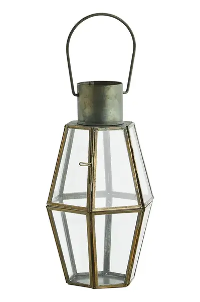 Lucerna Madam Stoltz 12 x 21 cm průhledná barva