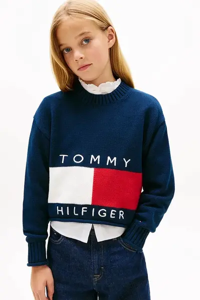 Tommy Hilfiger Dětský bavlněný svetr Tommy Hilfiger