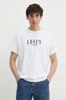 Bavlněné tričko Levi's SS RELAXED FIT TEE bílá barva, s aplikací, 16143