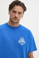 Bavlněné tričko Red Bull Racing x Pepe Jeans TEAM RECORDS TEE fialová barva, s potiskem, RM500010