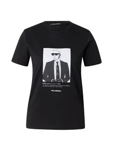 Karl Lagerfeld Tričko  čierna / biela