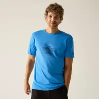 Pánské bavlněné tričko regatta cline ix světle modrá 3xl