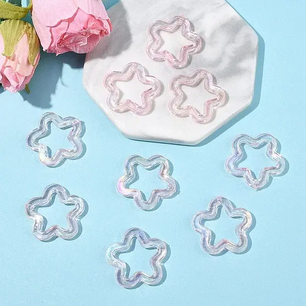 20Pcs Transparent Acrylic Pendants