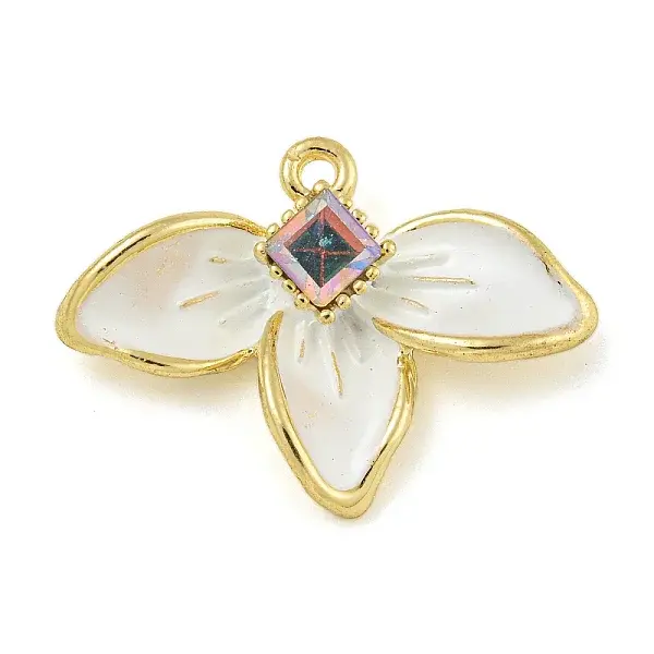 Rack Plating Alloy Rhinestone Pendants