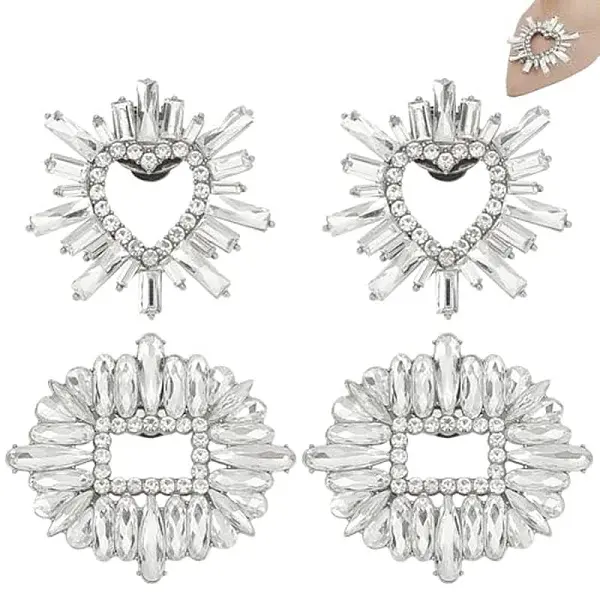 4Pcs 2 Styles Alloy Shoe Decorations