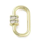 Brass Micro Pave Cubic Zirconia Keychain Rings