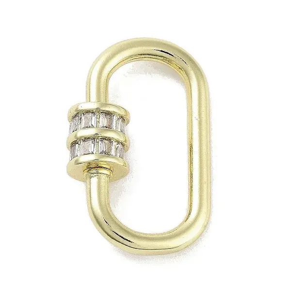 Brass Micro Pave Cubic Zirconia Keychain Rings