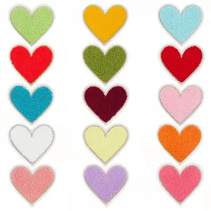 15Pcs 15 Colors Towel Embroidery Style Cotton Iron on/Sew on Patches