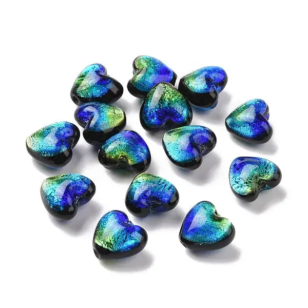 Handmade Silver Foil Lampwork Beads
