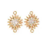 Brass Pave Cubic Zirconia Links