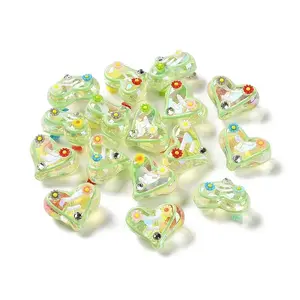 Valentine's Day Transparent Acrylic Beads