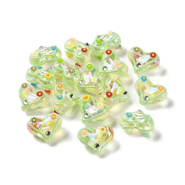 Valentine's Day Transparent Acrylic Beads