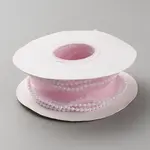 5 Yards Organza Ribbon with Plastic Pearl Beads