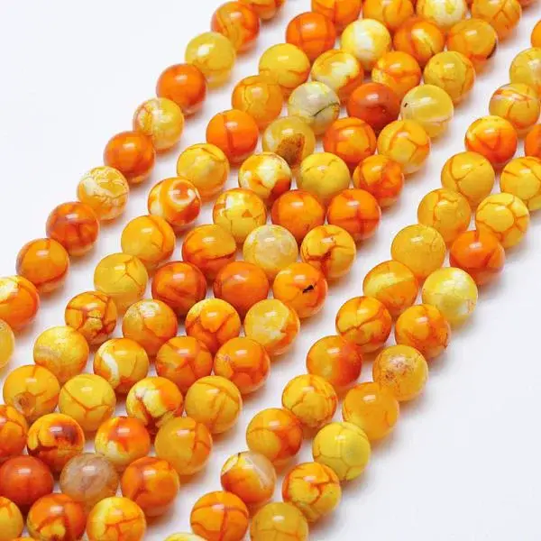 Natural Crackle Agate Beads Strands