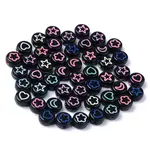 Opaque Black Acrylic Beads