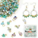 200Pcs Electroplate Glass Charms