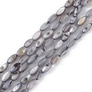 Natural Freshwater Shell Dyed Beads Strands