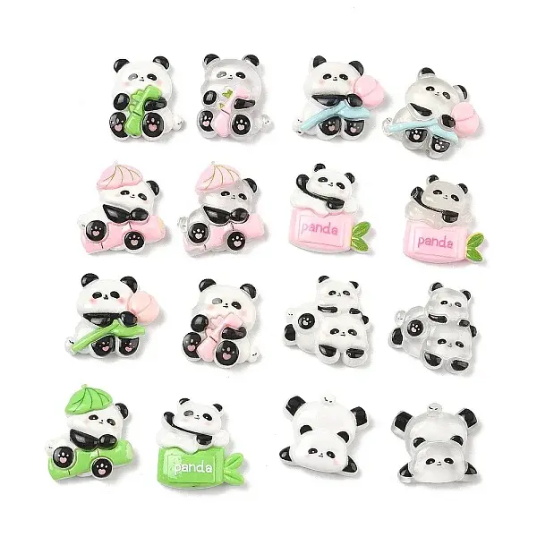 Panda Opaque & Transparent Resin Cabochons