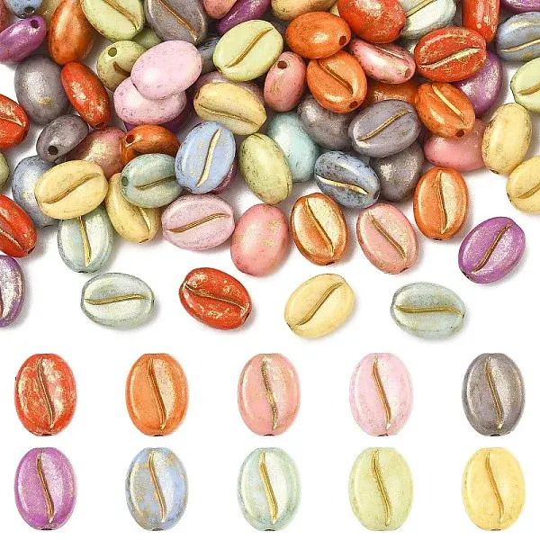 100Pcs 10 Colors Opaque Acrylic Beads