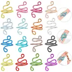 16Pcs 16 Colors Aluminu Cuff Rings