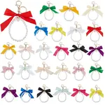 26Pcs Acrylic & Polyester Bowknot & Alloy Enamel Pendant Decoration